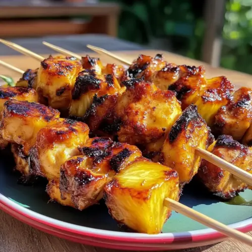 Grilled Pineapple Chicken Skewers