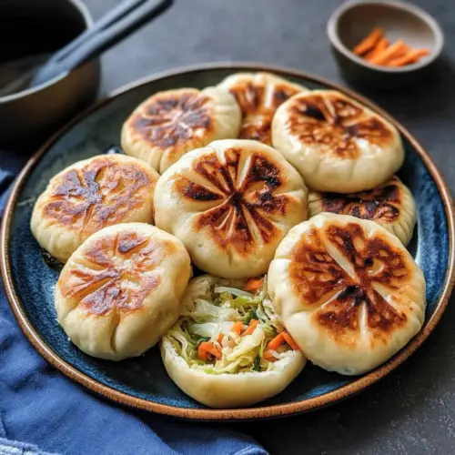 Pan-Fried Cabbage and Noodle Buns