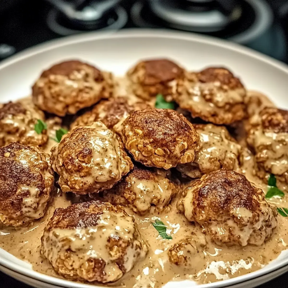 Creamy Mushroom Chicken Meatballs