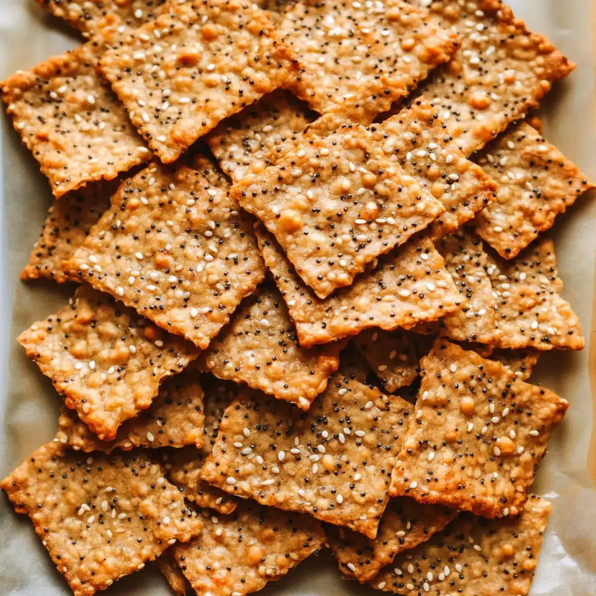 Crispy Chickpea Seed Crackers