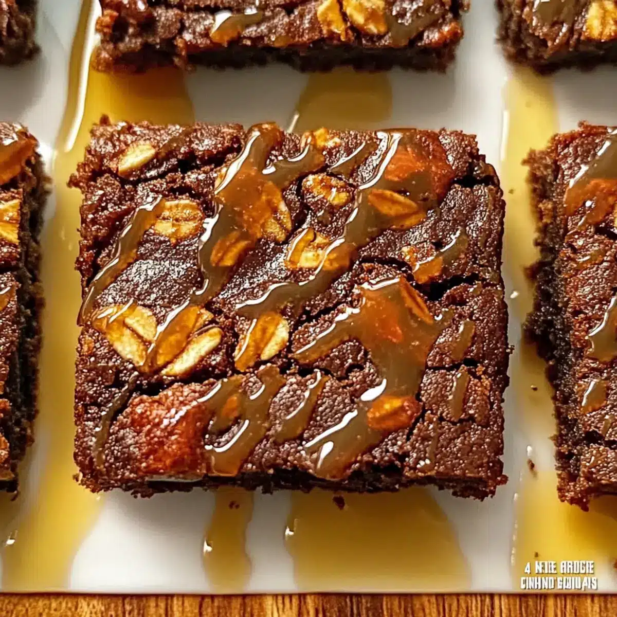 Smoked Brownies With Caramel and Bacon Salt