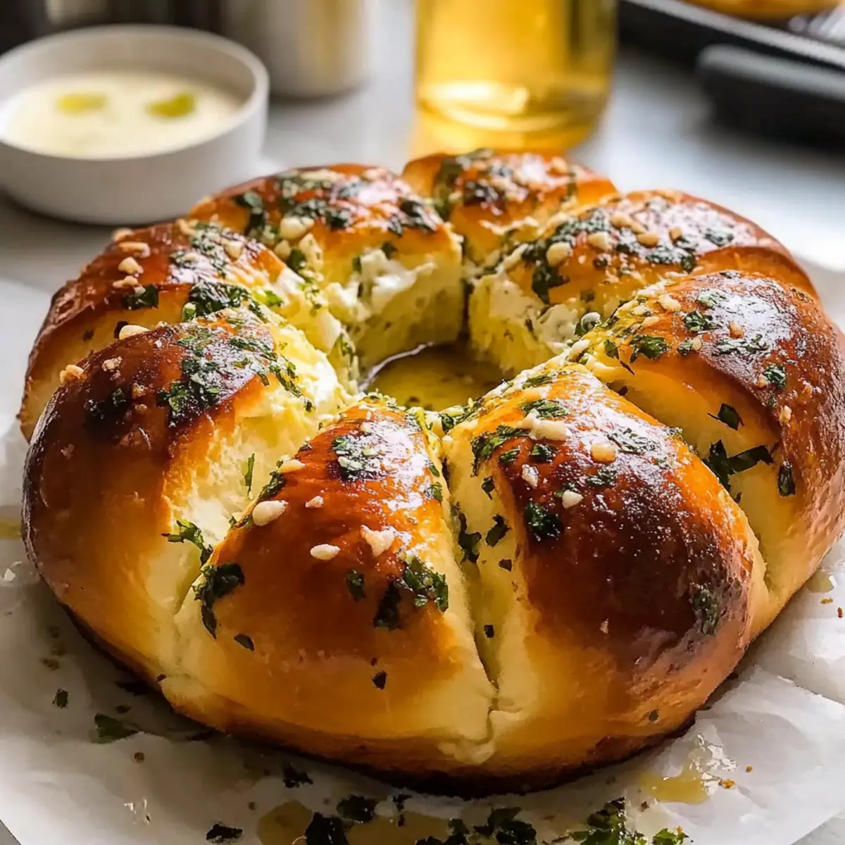 Homemade Korean Cream Cheese Garlic Bread