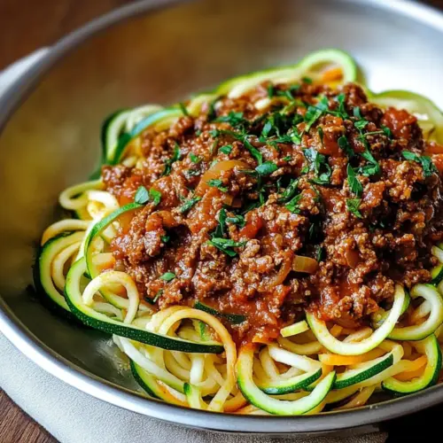 Nightshade Free Beef Ragu with Zoodles