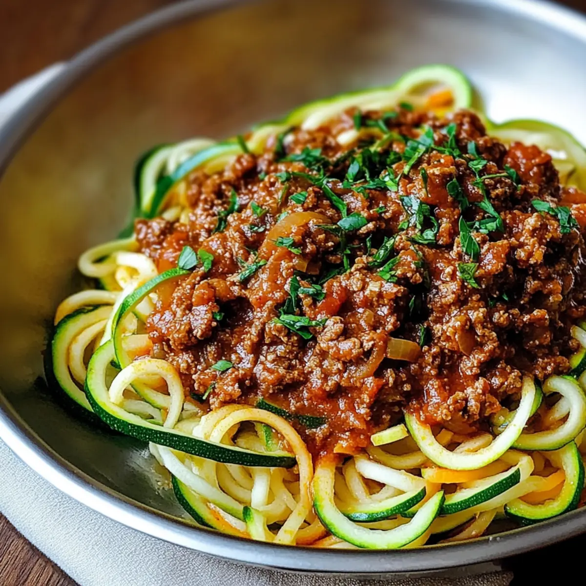 Nightshade Free Beef Ragu with Zoodles