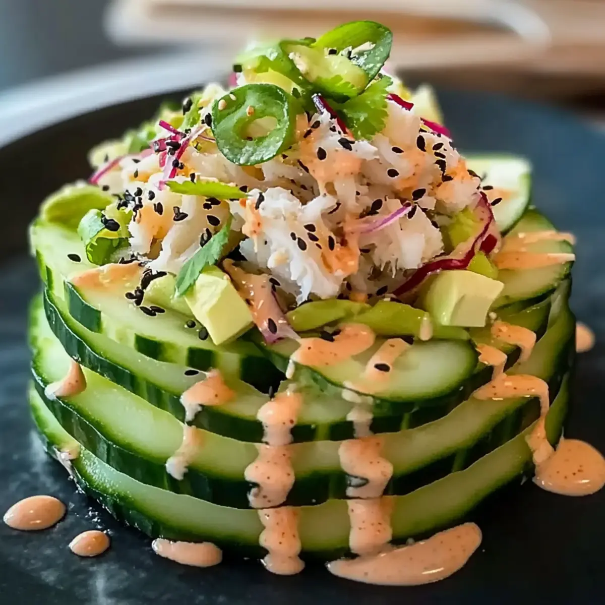 California Roll Cucumber Salad