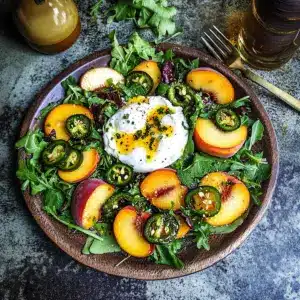 Peach and Burrata Salad