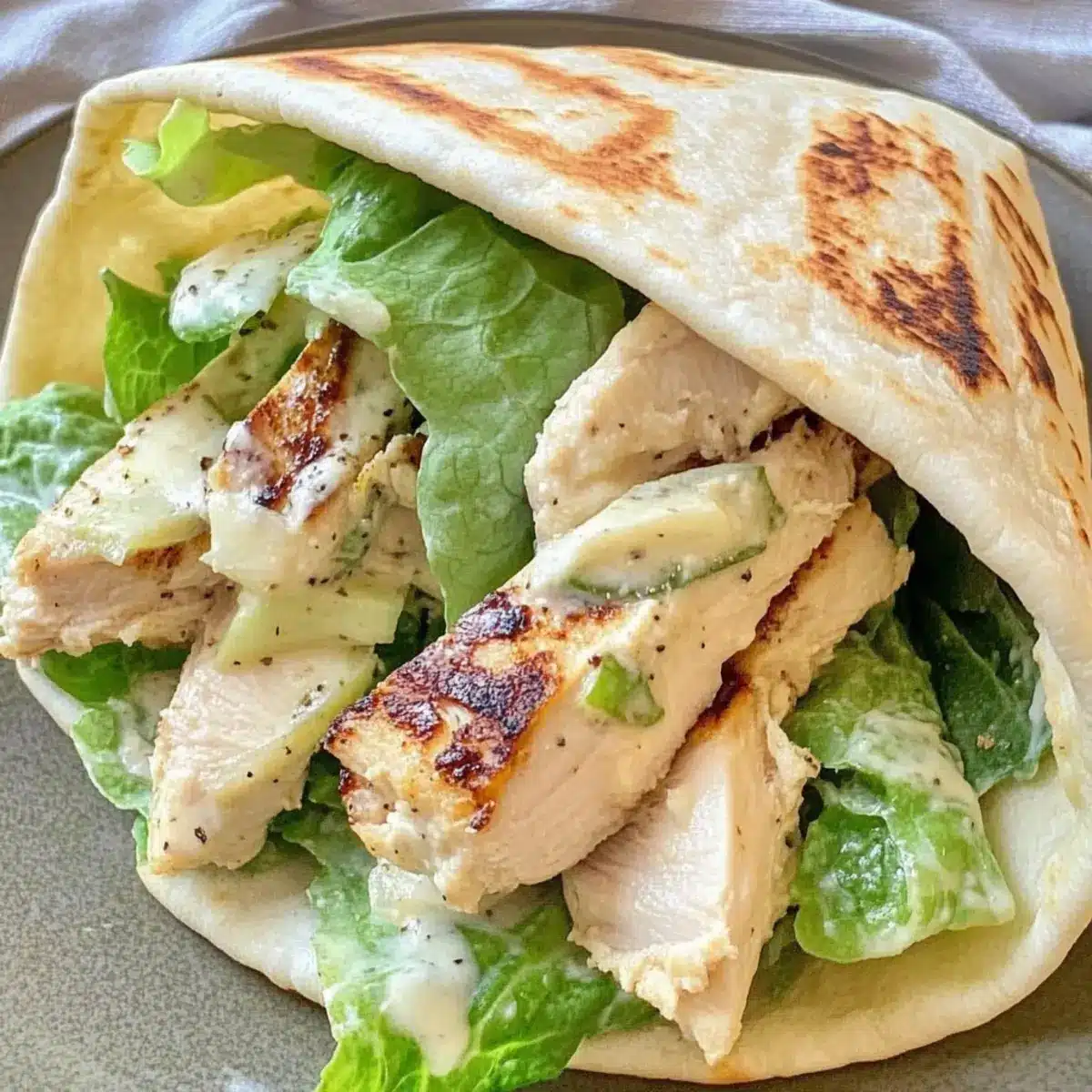 Grilled Chicken Caesar Salad Wraps