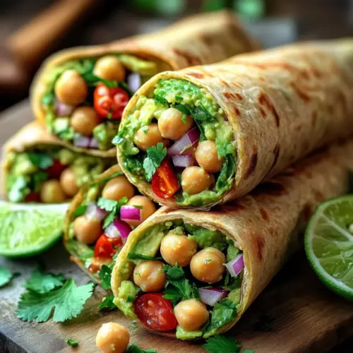 Avocado Chickpea Salad Wraps