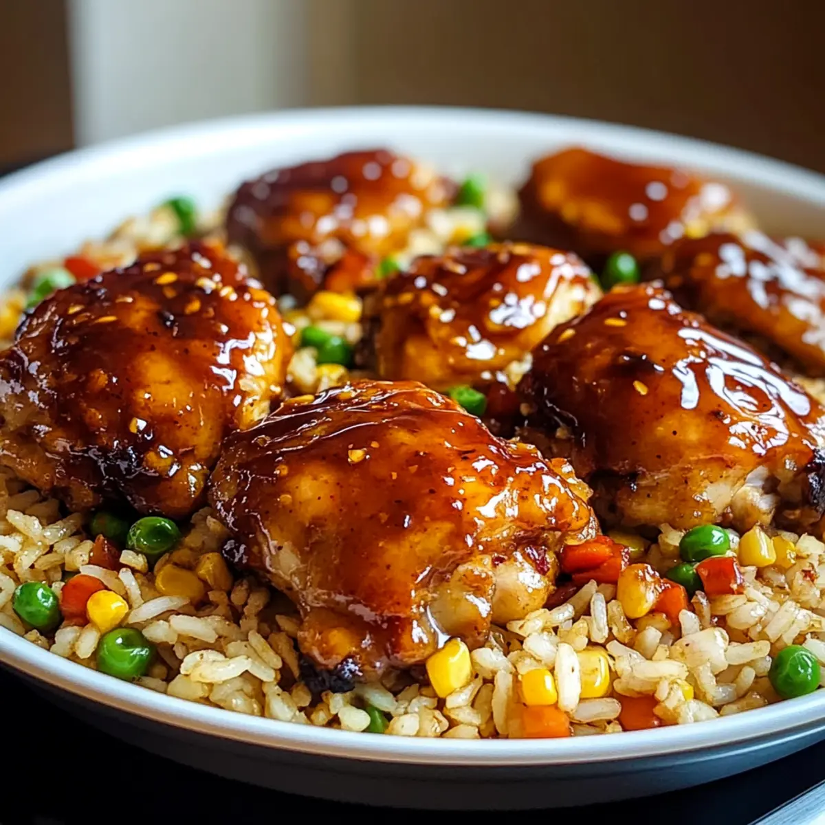 One Pan Bold Honey BBQ Chicken Rice
