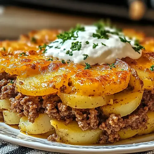 Healthy Loaded Beef and Potato Bake